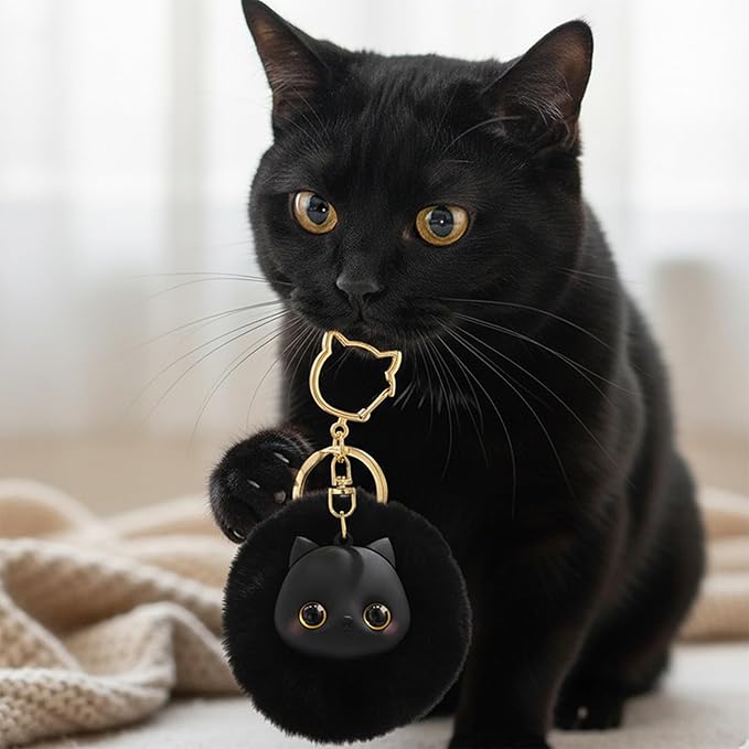 Cat Keychain bag charms for handbags Cute Keychains for Women Kawaii Cat Backpacks Accessories cat plush keychain