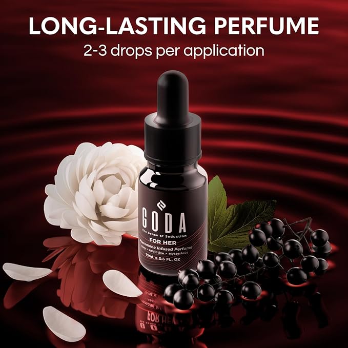 GODA Pheromones Perfume for Women – The Original – Long-Lasting Women's Fragrances with Jasmine and Rose, Vegan & Cruelty-Free – 15ml/0.50 fl. oz