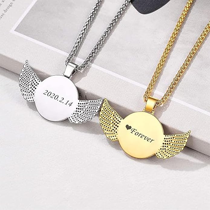 CLYLIFE Picture Necklace Personalized Photo,Custom Disc/Heart Pendant for Men Women Dad Mom Customized Necklace with Chain Photos Memorial Gifts for Mother's Day, Birthday, Anniversary