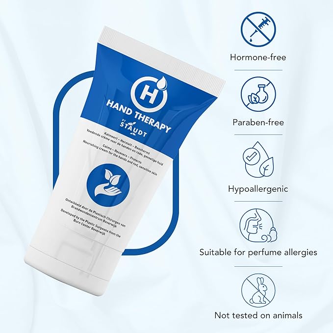 Staudt Hand Therapy Cream - Hydrating & Moisturizing Dry Hands Cream with Shea Butter & Hyaluronic Acid - Hand Moisturizer - Nourishing Hand Lotion - Luxurious Hand Care for Red, Dry & Irritated Hands