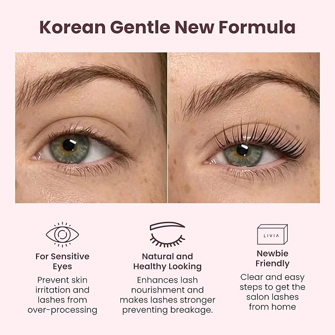 Eyelash Lift Kit – Instant, Salon-Quality Lashes at Home – Safe & Easy DIY for Stunning, Long-Lasting Curls – Gentle, Hormone-Free Formula