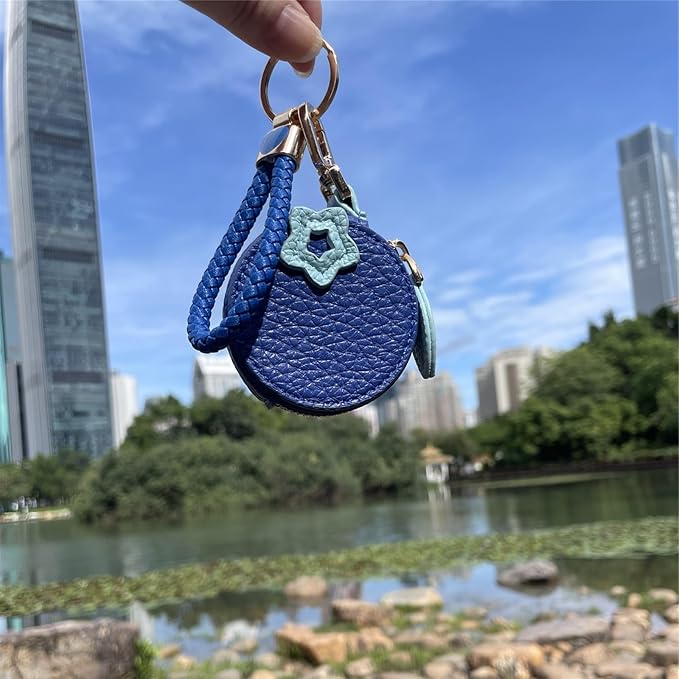 Cute Blueberry Leather Coin Purse Charm with Zipper – Y2K Keychain for Bags, Backpacks, and Purses | Preppy and Kawaii Accessories for Women | Stylish & Functional Blueberry Fruit Charm