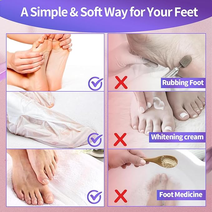 Moisturizing Foot Mask 5 Pack,Hydrating Foot Masks for Dry Cracked Feet,Moisturizing Socks Dry Skin Moisturizer for Soft and Smooth Touch Feet,Foot Care Spa Gifts for Women Men Valentines Gifts