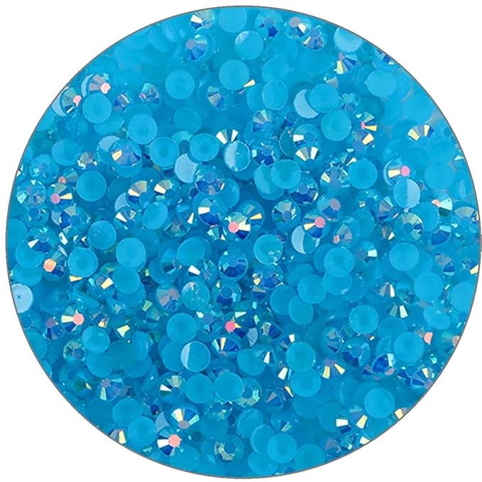 1500 Pieces SS16 4mm Flatback Rhinestones Clear Glasses Round Gems AB Crystals for Nail Art DIY Crafts Clothes Glitter Stones （Peacock Blue）