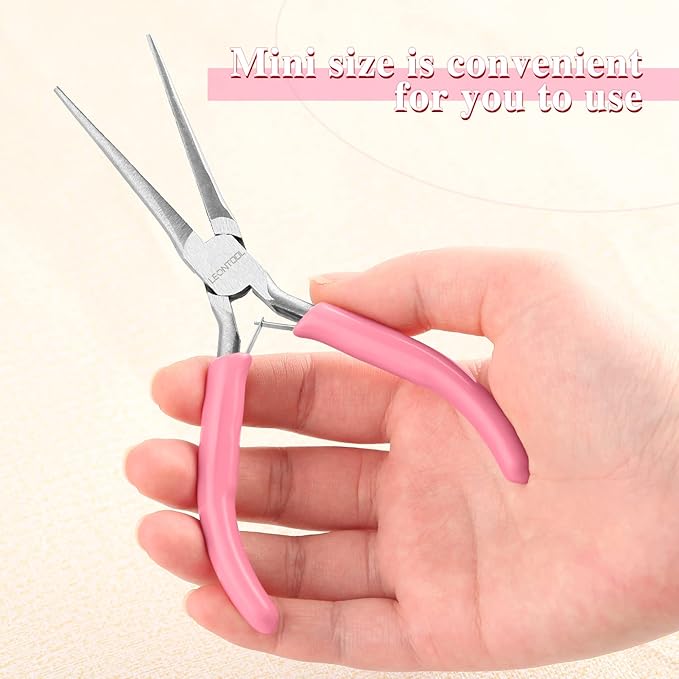 6-Inch Small Needle Nose Pliers for Jewelry Making Precision Extra Long Needle Nose Pliers Smooth Jaws Jewelry Pliers for Bending Wire and Small Object Gripping Jewelry Making Tools