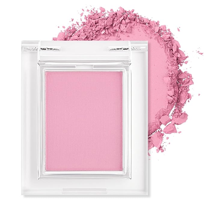 Erinde Single Matte Eyeshadow Palette, Velvet Eye Shadow Compact Powder Natural Makeup, Long-Lasting Eye Makeup, Ultra-Blendable, Pigmented Color, Vegan Formula, H09 Half Pink