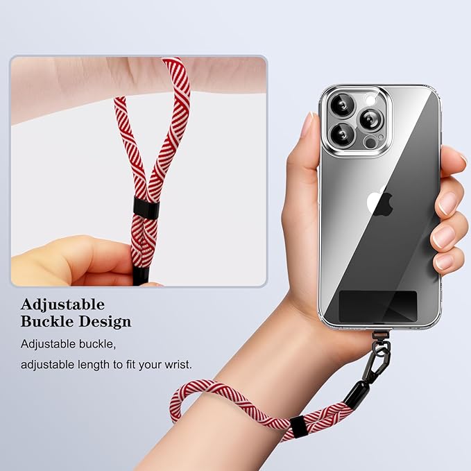 Phone Lanyard, 2 Pack Adjustable Cell Phone Lanyard Hand Phone Wrist Strap with Tether Tabs for Smartphones