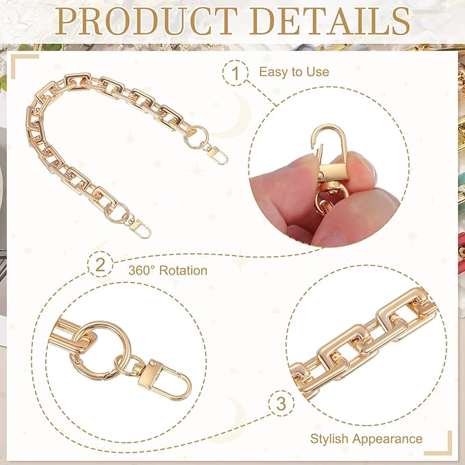 uxcell Purse Chain Strap, Strap Replacement for Handbag
