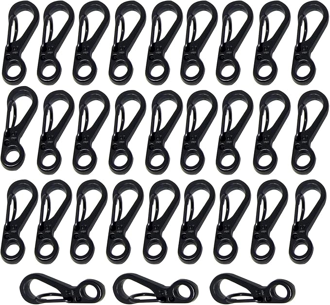 Mini Carabiner Clips with Metal Spring Wiregate Hook and Little Eye Hole for Keychain Backpack Clasps