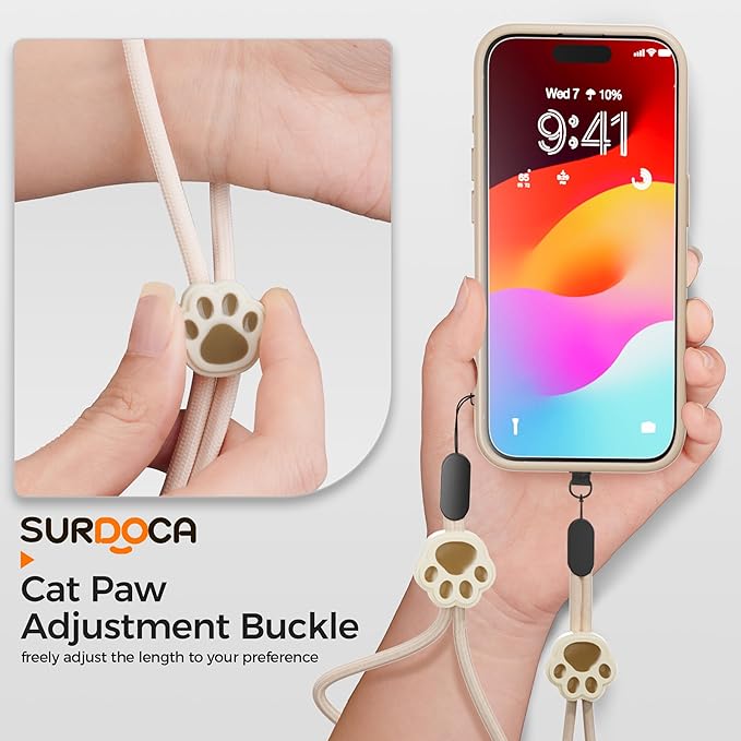 SURDOCA Adjustable Phone Lanyard, Camera Wrist Strap, Nylon Wrist Lanyard, Phone Wristlet, Anti Theft Phone Strap, Lanyard for Earphone, USB Flash Drive, ID Name Tag Badge