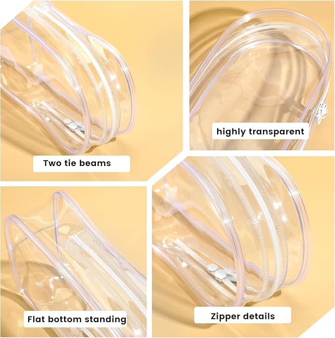 Clear Figure Display Bag with Keychain 7.4"x4.2" Clear Figure Display Bag Pouchette Keychain for Blind Boxes, Mini Figures and Collectibles