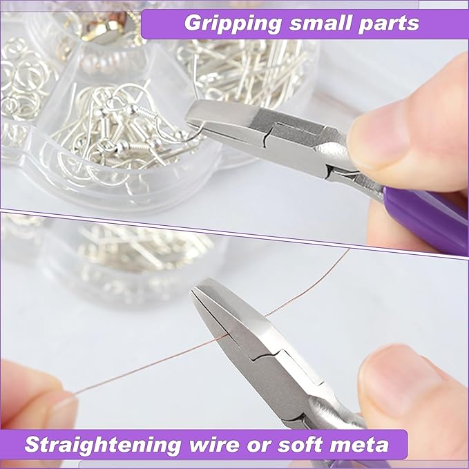 Mini Flat Nose Pliers 3 Inches Duckbill Pliers Miniature Pocket Plier Mini Precision Pliers For Jewelry Making Bending Wire Small Object Gripping Diy Craft Hobby Supplies