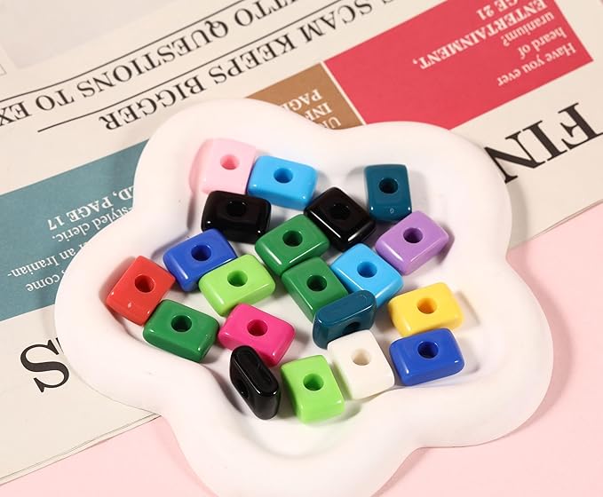 40 PCS Letter Beads 3D Acrylic 21mm x 8mm I Loose for Jewelry Making Bracelet Necklaces Keychain Phone Bag Chain Key Chains(Mixed Color I)