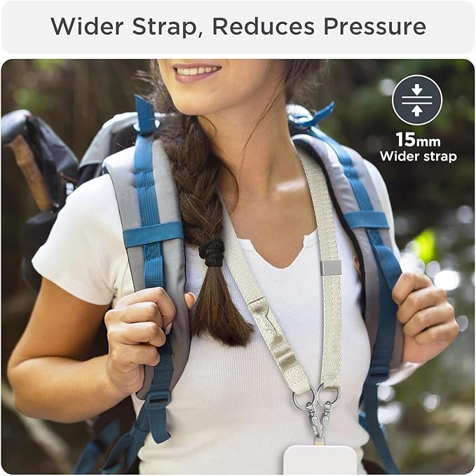 Phone Lanyard 2 in 1, Anti Theft Phone Strap Crossbody for Women, Adjustable Phone Wrist Strap