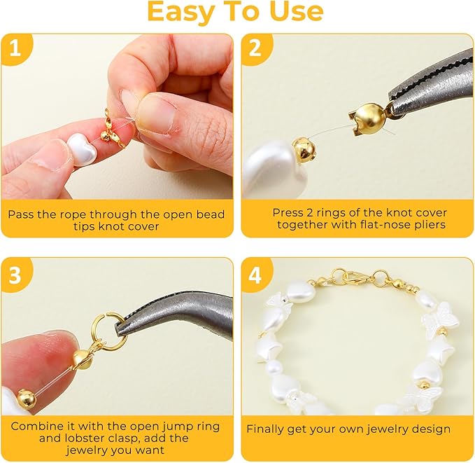 Gold Silver Jewelry Making, 460PCS Zinc Alloy Jump Rings, Lobster Claw Clasps, Bead Tips Knot Covers for Bracelets, Necklaces, Earrings, Keychains, DIY Crafting