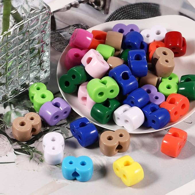 40 PCS Number Beads 3D Focal Bead Acrylic Loose for Jewelry Making Bracelet Necklaces Keychain Phone Bag Chain Key Chains (Mixed Color 8)
