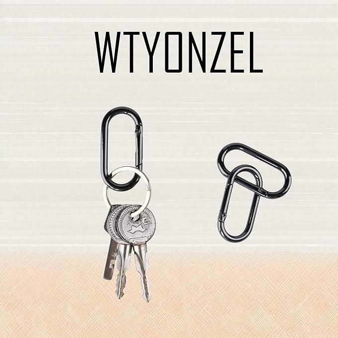 16 Pcs Carabiners Clip,Oval Shape Cute Carabiner Keychain Clip Aluminum Hook Accessories