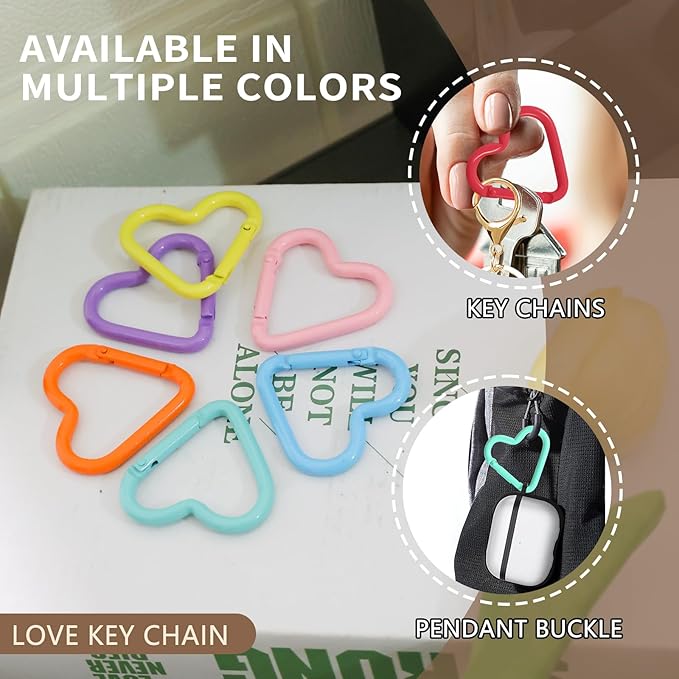 6Pack Carabiners Hook Clips Camping Accessories,Versatile Aluminum Key Holder for Outdoor Travel and Daily
