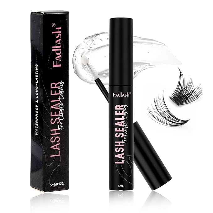 Lash Sealant for Eyelash Extensions Lash Seal Overnight Lash Sealer for Cluster Lashes Long-Lasting Retention Lash Seal Lash Overnight Sealer Eyelash Sealer Coating (Clear, 5ml)