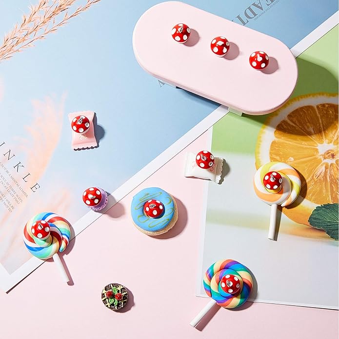 Jetec 50 Pieces Resin Charm Pendant Jewelry Finding Charm DIY Decor Making Resin for Women Bracelet Necklace Earrings Keychain Craft