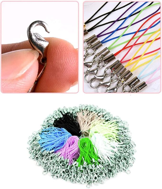 200Pcs Lobster Claw Clasps, 14x8mm Metal Alloy Lobster Clasps, Lobster Clasps for Jewelry Making,Keychains,Bracelet and for DIY Jewelry Necklace Clasps and Closures(Nickel)