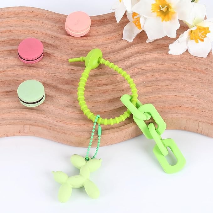 Cute Balloon Dog Keychain, Purse Bag Backpack Charms Girl Keychains Accessories Keyrings Car Key Chain
