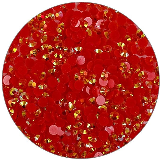 500 Pieces SS30 6mm Flatback Rhinestones Clear Glasses Round Gems AB Crystals for Nail Art DIY Crafts Clothes Glitter Stones （Red）