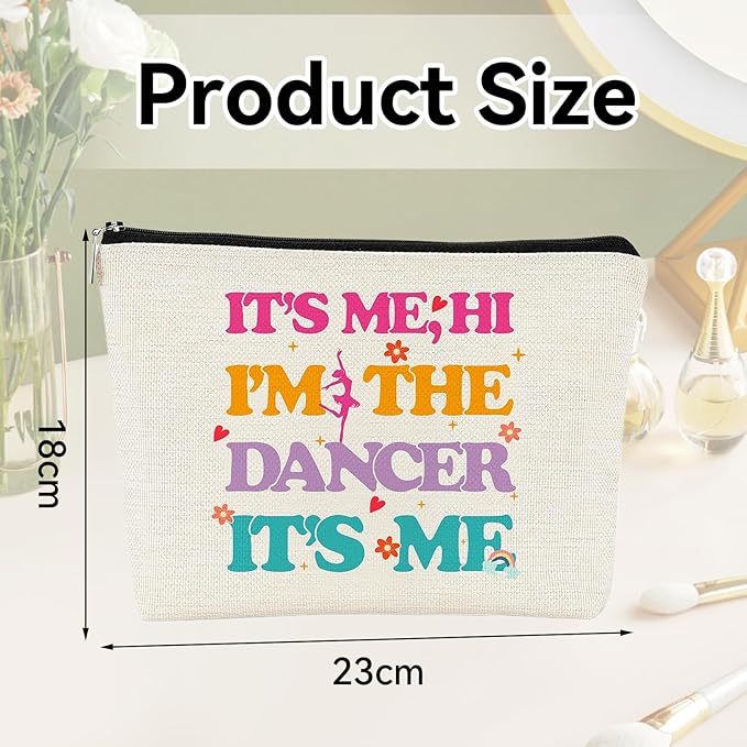 Dance Makeup Bag,Dancing Pouch,Dance Shoes Bag,Gifts for Dancer,Dancing Lover,Girls, Teenagers(I'm The Dancer)