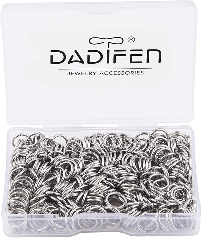 400pcs 304 Stainless Steel Jump Rings for Jewelry Making Silver Open Jump Rings 21Gauge 1x8mm Boxed Jewelry Making Findings O Ring for Earrings Necklace Connectors