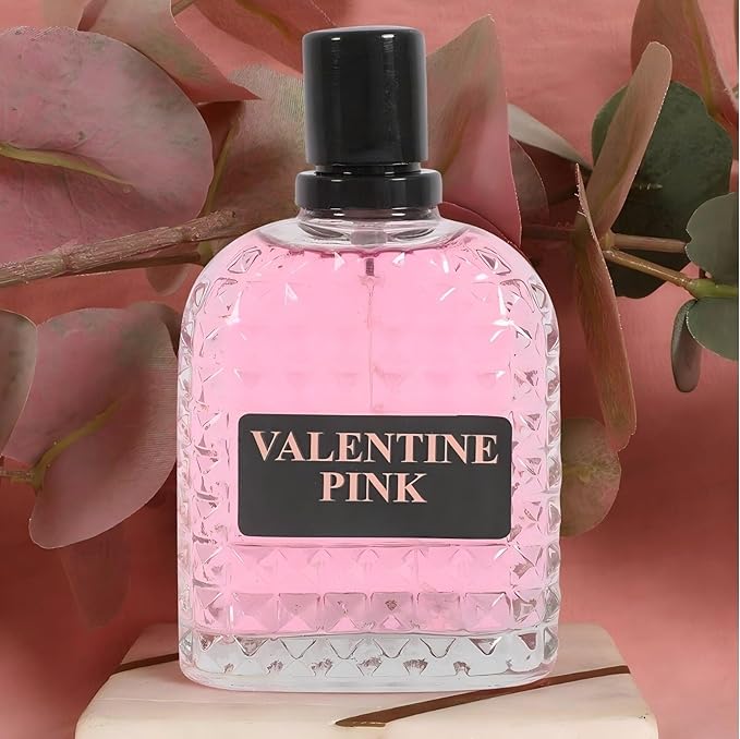 A CENTER 4PCS Perfume Set for Women - Floral Fragrance Gift Set with Vanilla,Sweet Fruity, Eau De Parfume| 3.4 Fl Oz Each Women's Cologne(Valentine Milano/Rose/Pink,Valuable,)