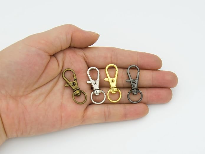 Swivel Snap Hooks Premium Metal Lobster Claw Trigger Clasps for Lanyard Keychain Rings Bag Purse Tag Jewelry Making DIY Crafts