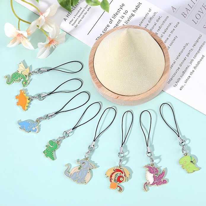 BEEFLYING Cute Charms for Mobile, Kawaii Charms Straps Aesthetic Y2K Cell Phone Pendants Accessories for Phone Bag Keychain Airpods Camera Wallet Decor