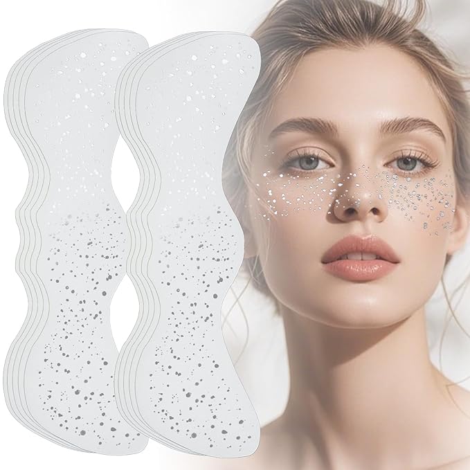 Boko 10Pcs Face Glitter Freckles, Silver Freckle Temporary Tattoos for Girl Women Freckle Makeup, Waterproof Metallic Glitter Makeup Patches for Festival Concert Party Rave Accessories