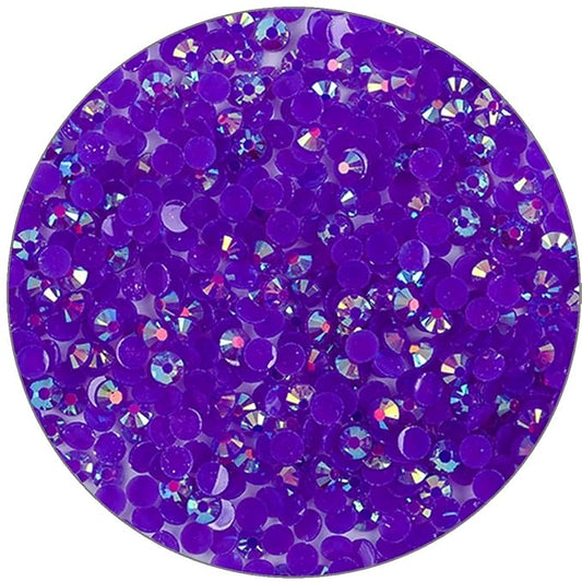 1000 Pieces SS20 5mm Flatback Rhinestones Clear Glasses Round Gems AB Crystals for Nail Art DIY Crafts Clothes Glitter Stones （Dark Purple）