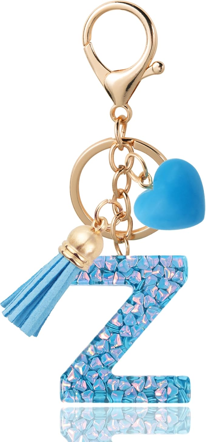 Alphabet Initial Letter Keychain Cute Heart Resin - Letter Keychain for Backpack Charms - Initial Keychains for Women