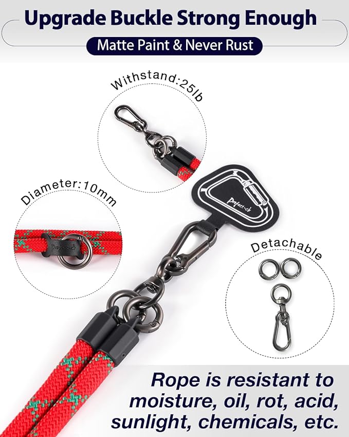 project-cb Cell Phone Lanyard ×1, Tether Tab ×2, Universal Adjustable Phone Strap, Crossbody, Neck Phone Lanyard, Rope Strap