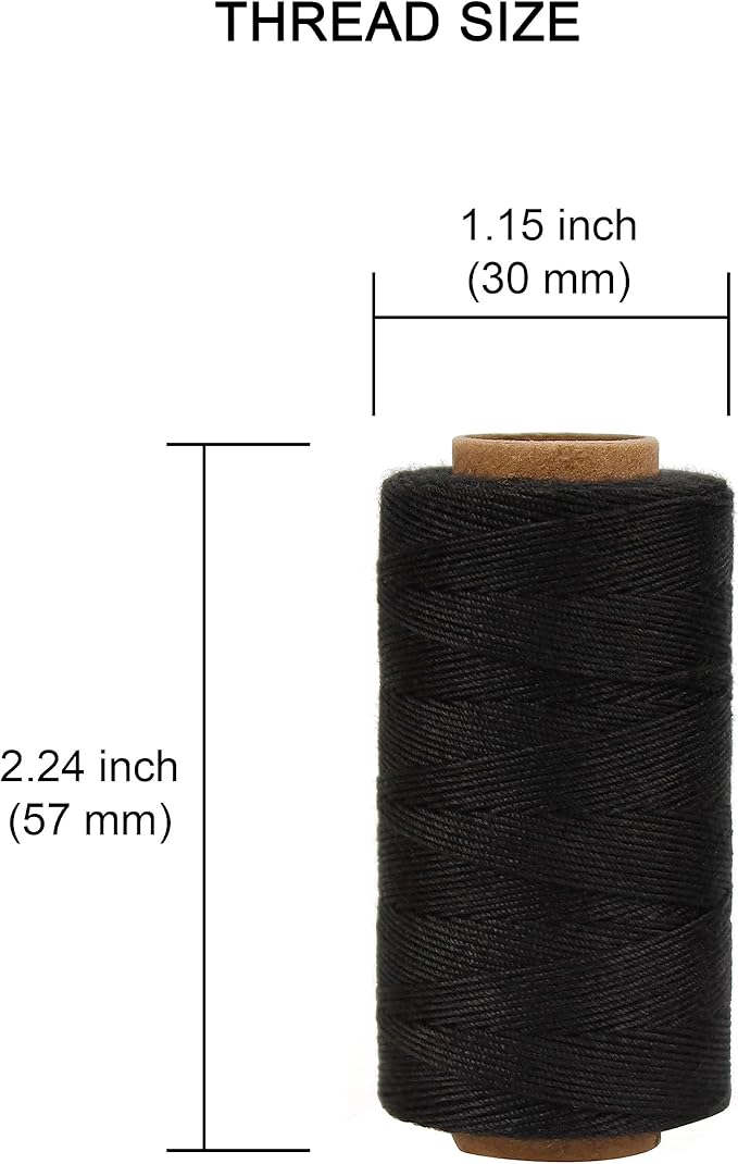 Lusecarl Polyester Thread 110 Yards Each Spool for Hair Extensions 3 Rolls Hair Weave Sewing Threads for Hand Sewing, Hair Extensions, Making Wigs DIY (3 Thread, Black)