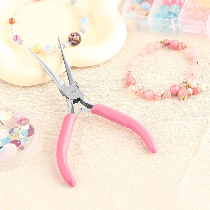 6-Inch Small Needle Nose Pliers for Jewelry Making Precision Extra Long Needle Nose Pliers Smooth Jaws Jewelry Pliers for Bending Wire and Small Object Gripping Jewelry Making Tools