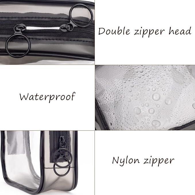 LYroo Small Makeup Bag Clear Mini Makeup Zipper Pouch Makeup Bag Small Cosmetic Bag for Purse Essentials Items Women Coin Purse Aesthetic Stuff（2 Pack
