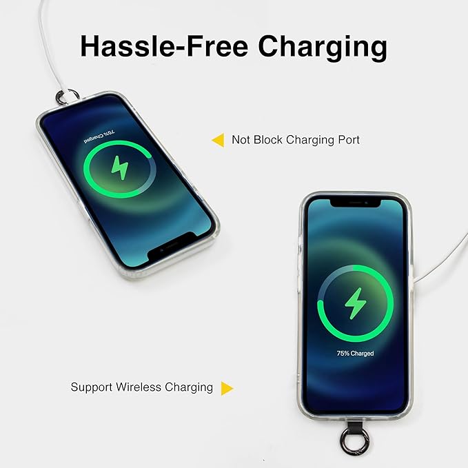 Anti-Theft Phone Strap, Adjustable Crossbody & Wrist Lanyard, Universal Tether Tab (2-Pack) for Secure Hands