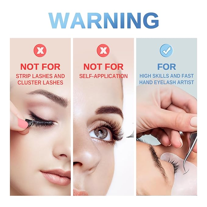2 Pack Eyelash Extensions ibeauty Super Plus Glue 5ml, 1-2 Sec Drying Time, Keep 5-6 Weeks, Low Smoke, Professional Eyelash Extension Glue