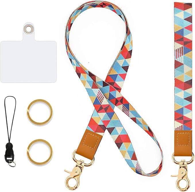 Cool Leopard Wristlet Keychain, Wrist Lanyard Key Chain For Women Men Car Keys Id Holder Card Phone Wallet Camera
