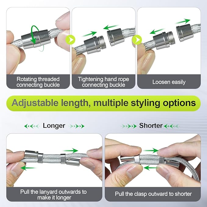 Phone Lanyard & Phone Wrist Strap, 3 in 1 Adjustable Anti Theft Phone Strap for Travel Hiking Cycling Climbing