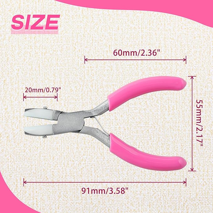 SPEEDWOX 3.5-Inch Double Nylon Flat Jaw Pliers for Jewelry Making Flat Nylon Jaw Pliers Small Plier Soft Jaws Plier Ring Bending Tool Jewelry Making Plyer Smooth Jaws Plyers