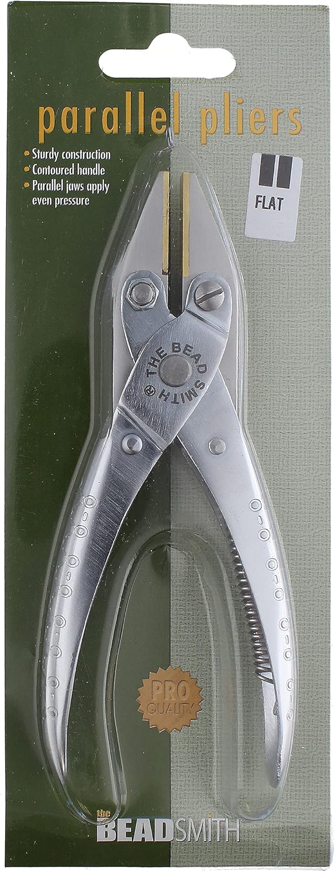 The Beadsmith Flat Nose Parallel Plier - 5.5 inches (140mm), Steel tool for jewelry making, with spring