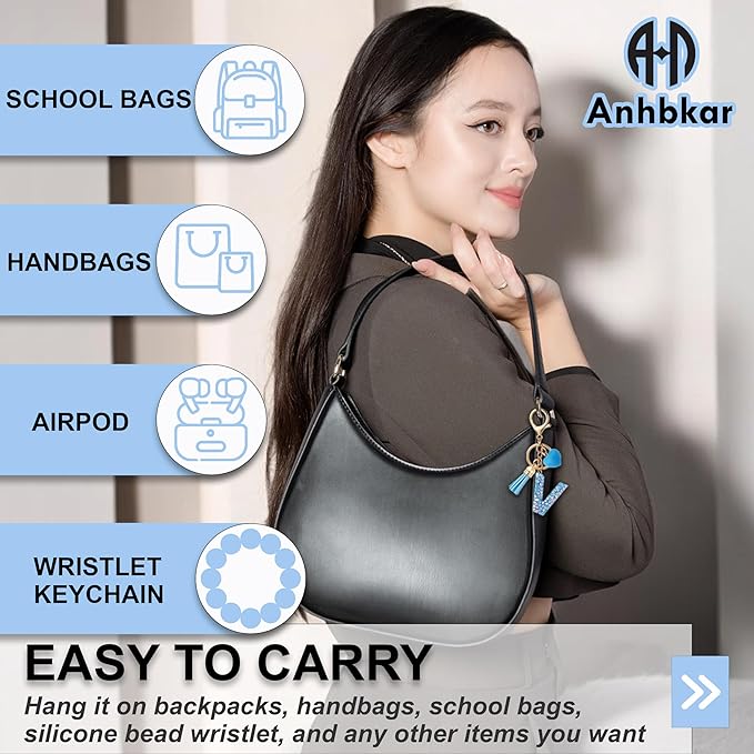 Alphabet Initial Letter Keychain Cute Heart Resin - Letter Keychain for Backpack Charms - Initial Keychains for Women