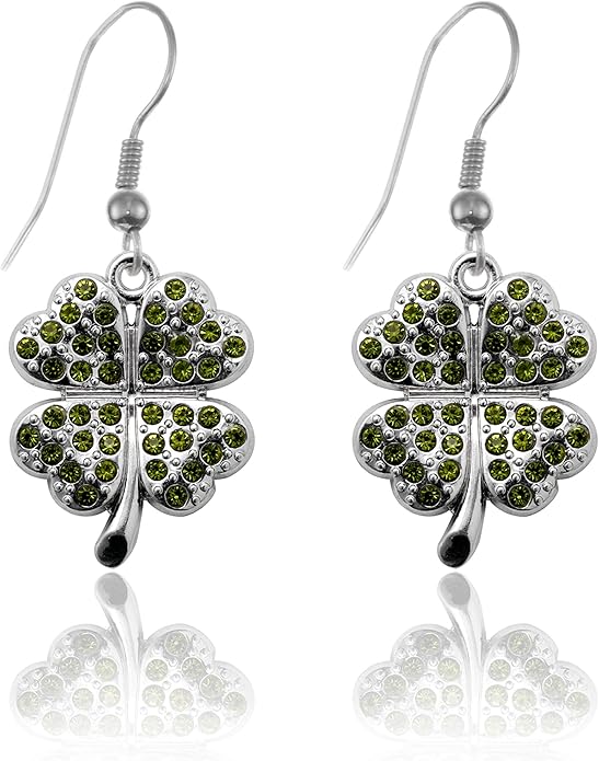 Inspired Silver - Silver Customized Charm French Hook Drop Earrings with Cubic Zirconia Jewelry