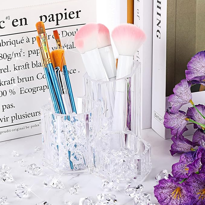 Syhood 570 Pcs 5 Sizes Clear Fake Crushed Ice Rocks Plastic Gemstones Transparent Acrylic Crystal Gems Diamond Cubes for DIY Craft Vase Fillers Fish Tank Centerpieces Wedding Winter Holiday Decoration