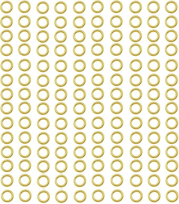 300 pcs Gold Plated Stainless Steel Split Rings Jump Rings Connector Rings for Jewelry Making Necklaces Bracelet Earrings Keychain DIY Craft (13297-Gold, 4mm)