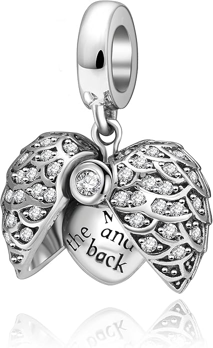 925 Sterling Silver Love Heart Charms fit Pandora Style Bracelets for Mothers Day Christmas Valentines Day Gift for Mom Wife Grandma